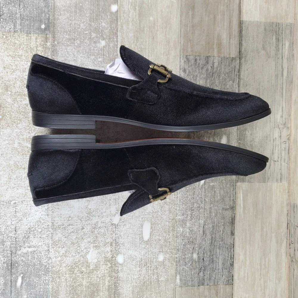 Steve Madden Delrayy‎ Mens Loafers Sz 8 Velvet Slip On Low Top Shoes Horsebit